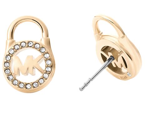 michael kors padlock stud earrings|Michael Kors hoop earrings sale.